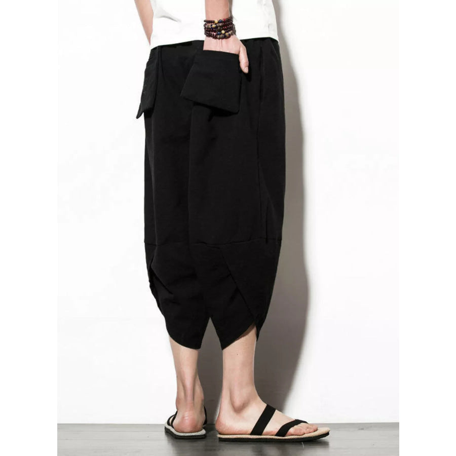 Men’s Plus Size Loose Fit Cropped Pants Apparel and Accessories