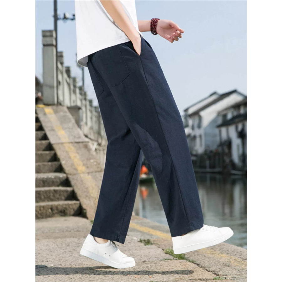 Men’s Plus Size Loose Fit Drawstring Casual Pants Apparel and Accessories