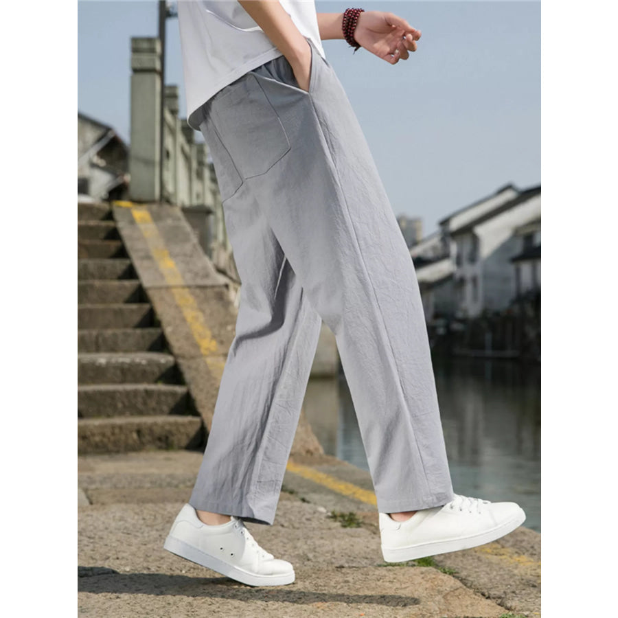 Men’s Plus Size Loose Fit Drawstring Casual Pants Apparel and Accessories