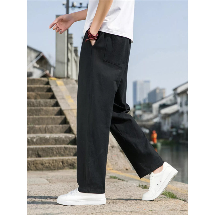 Men’s Plus Size Loose Fit Drawstring Casual Pants Apparel and Accessories