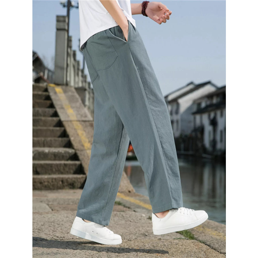 Men’s Plus Size Loose Fit Drawstring Casual Pants Apparel and Accessories