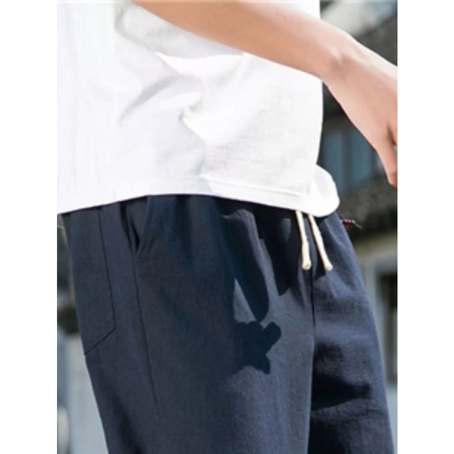 Men’s Plus Size Loose Fit Drawstring Casual Pants Apparel and Accessories