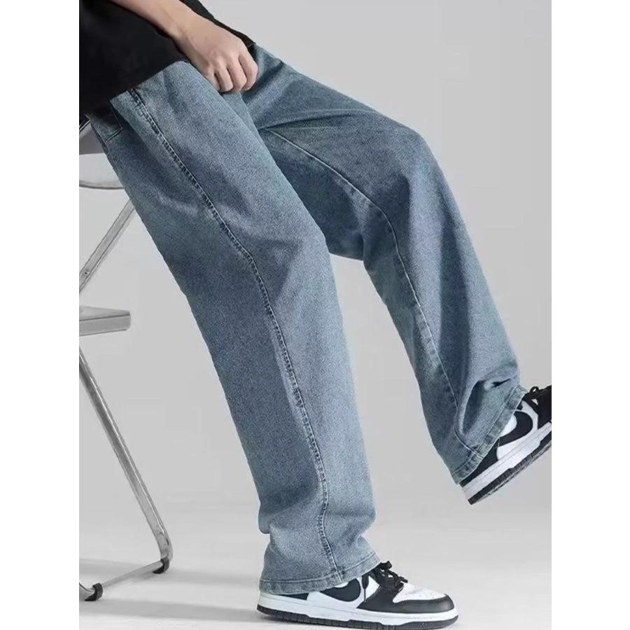 Men’s Plus Size Loose Fit Drawstring Jeans Apparel and Accessories