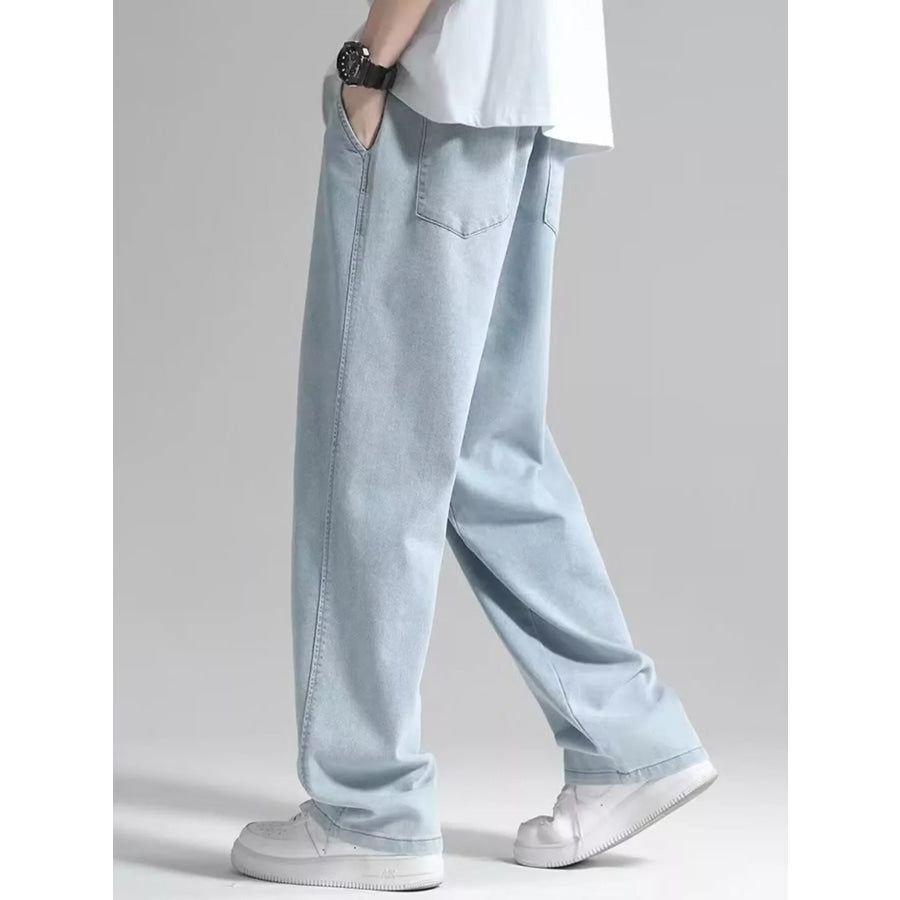 Men’s Plus Size Loose Fit Drawstring Jeans Apparel and Accessories