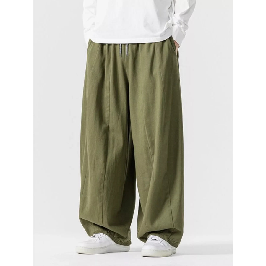 Men’s Plus Size Loose Fit Drawstring Waist Casual Pants Apparel and Accessories