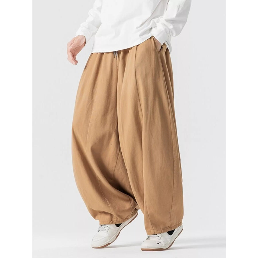 Men’s Plus Size Loose Fit Drawstring Waist Casual Pants Apparel and Accessories