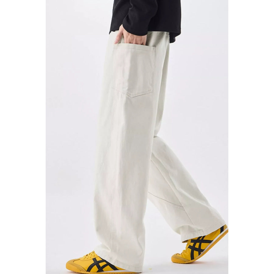 Men’s Plus Size Loose Fit Drawstring Waist Jeans Apparel and Accessories