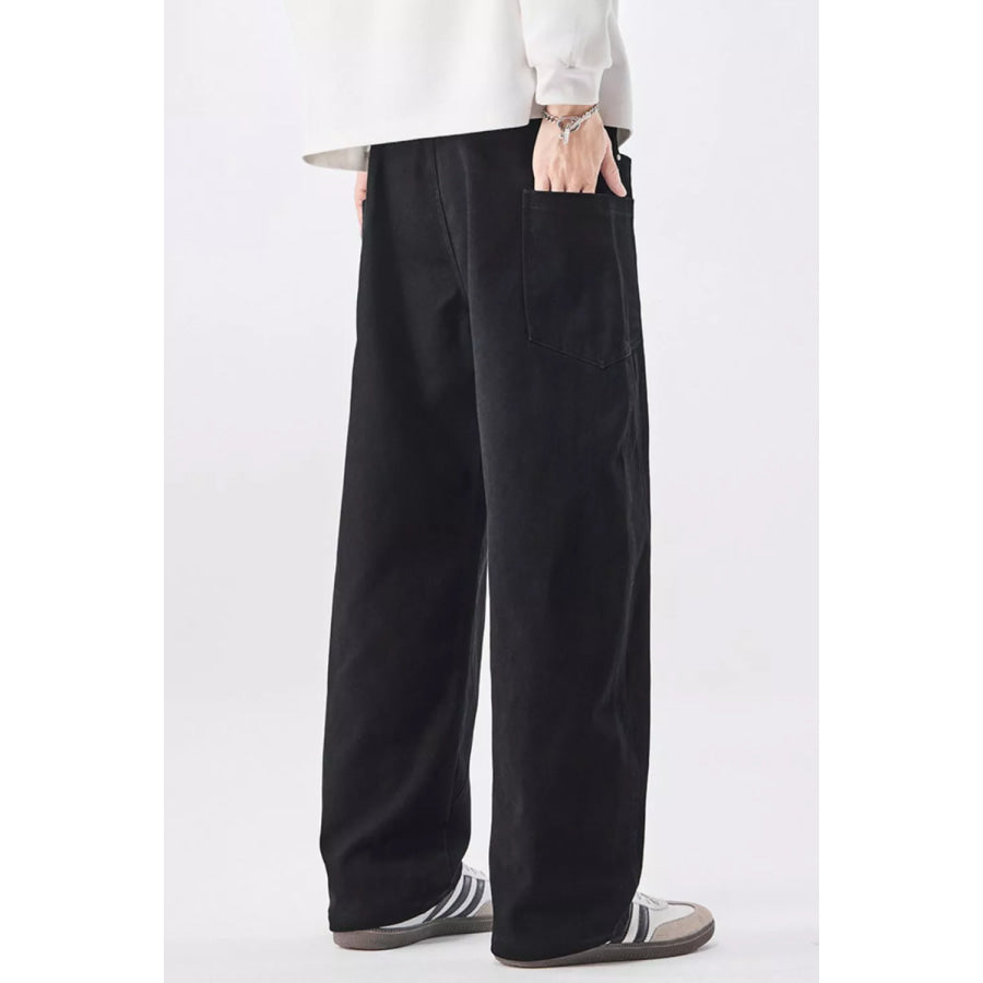 Men’s Plus Size Loose Fit Drawstring Waist Jeans Apparel and Accessories