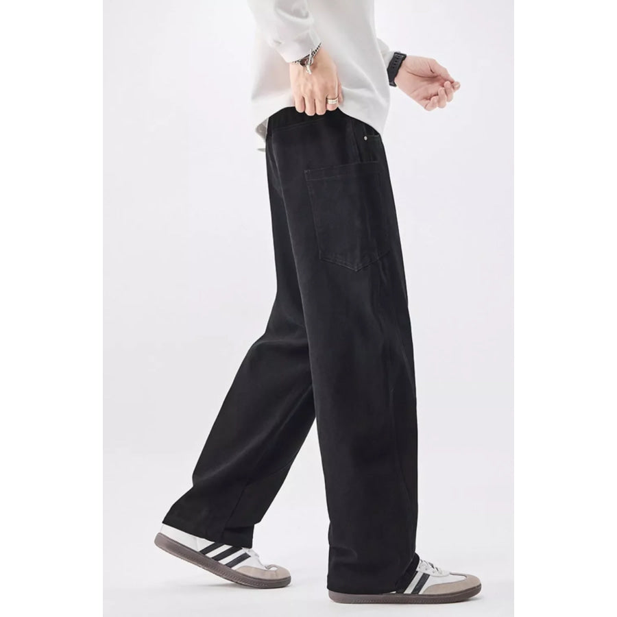 Men’s Plus Size Loose Fit Drawstring Waist Jeans Apparel and Accessories