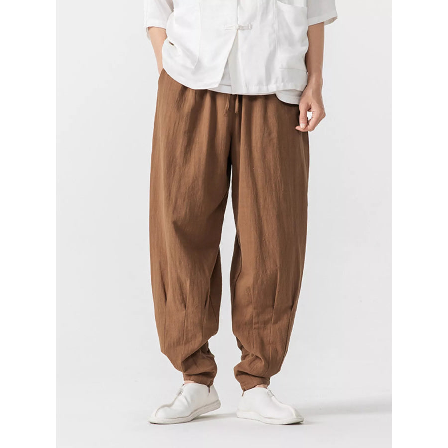 Men’s Plus Size Loose Fit Harem Pants Caramel / M Apparel and Accessories