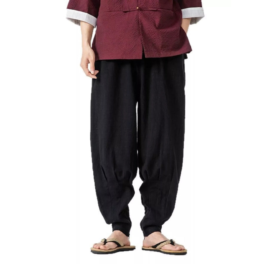 Men’s Plus Size Loose Fit Harem Pants Black / M Apparel and Accessories
