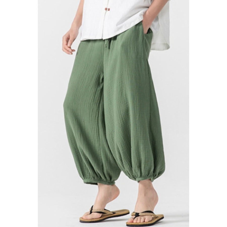Men’s Plus Size Loose Fit Harem Pants Green / M Apparel and Accessories