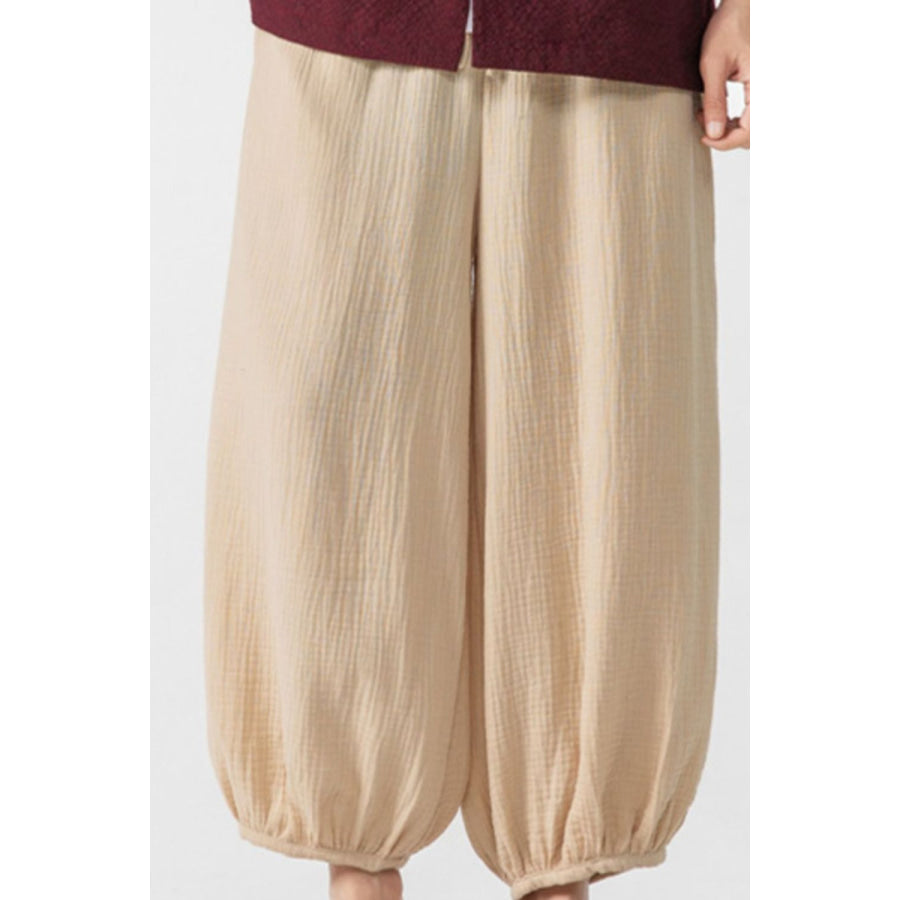 Men’s Plus Size Loose Fit Harem Pants Tan / M Apparel and Accessories