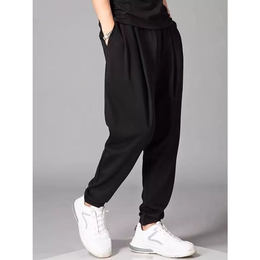 Men’s Plus Size Loose Fit Joggers Black / M Apparel and Accessories