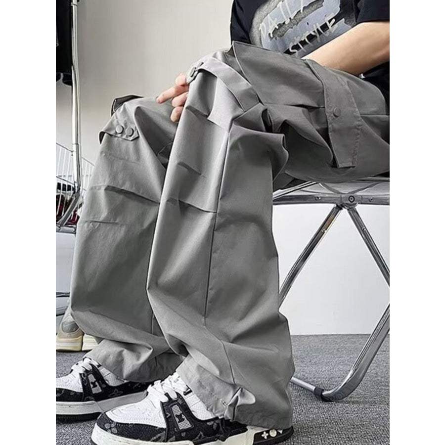 Men’s Plus Size Loose Fit Multi-Pocket Cargo Pants Apparel and Accessories