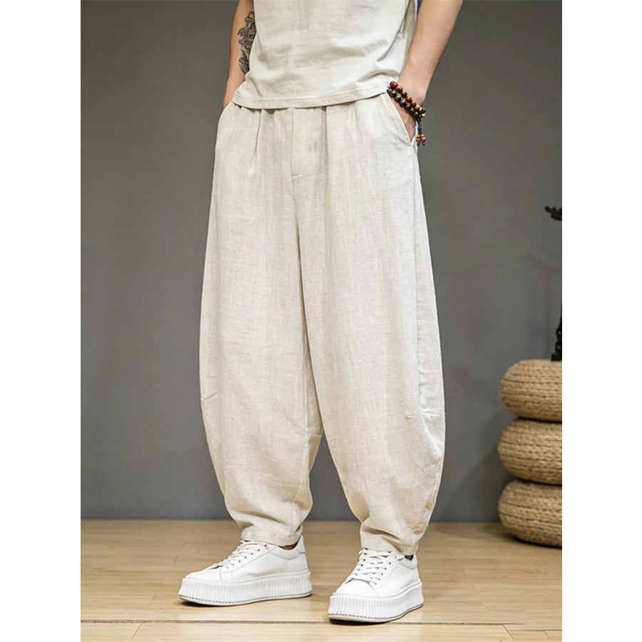 Men’s Plus Size Loose Fit Pants with Pockets Apparel and Accessories
