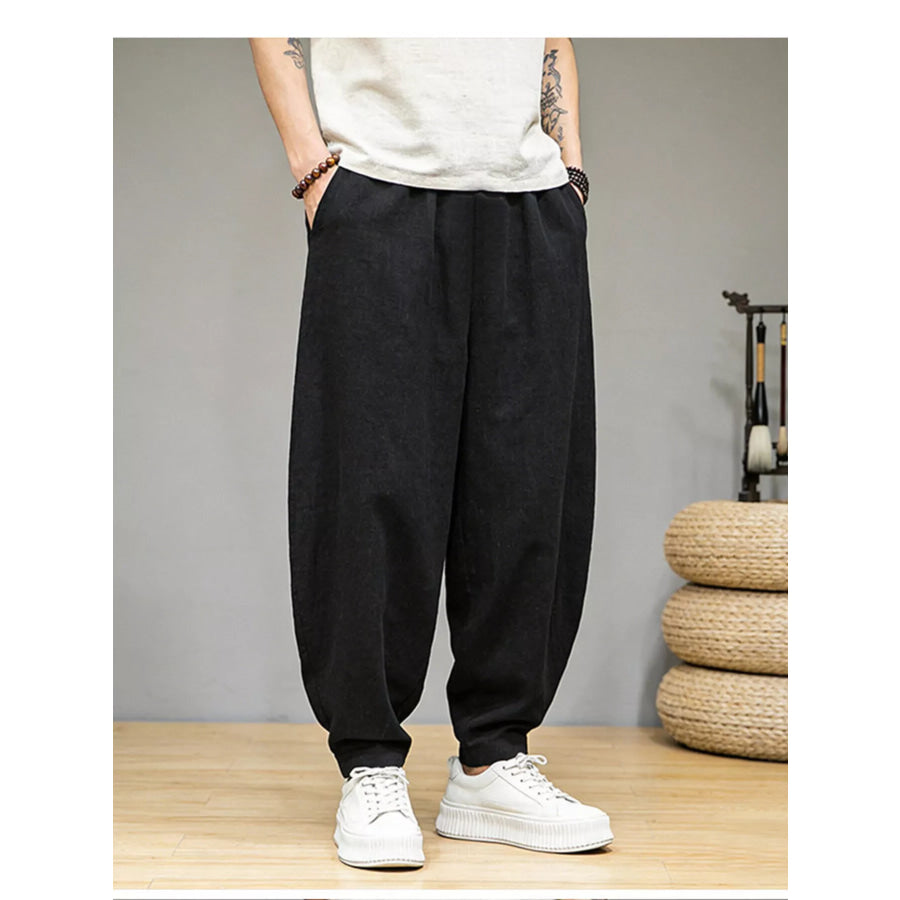 Men’s Plus Size Loose Fit Pants with Pockets Apparel and Accessories