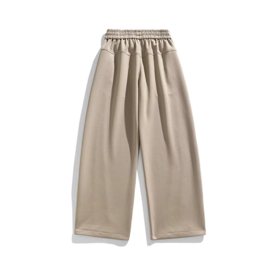 Men’s Plus Size Loose Fit Wide Leg Casual Pants Khaki Color / M Apparel and Accessories