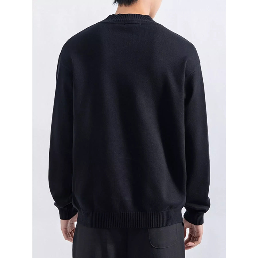 Men’s Plus Size Minimalist Mock Neck Sweater Apparel and Accessories