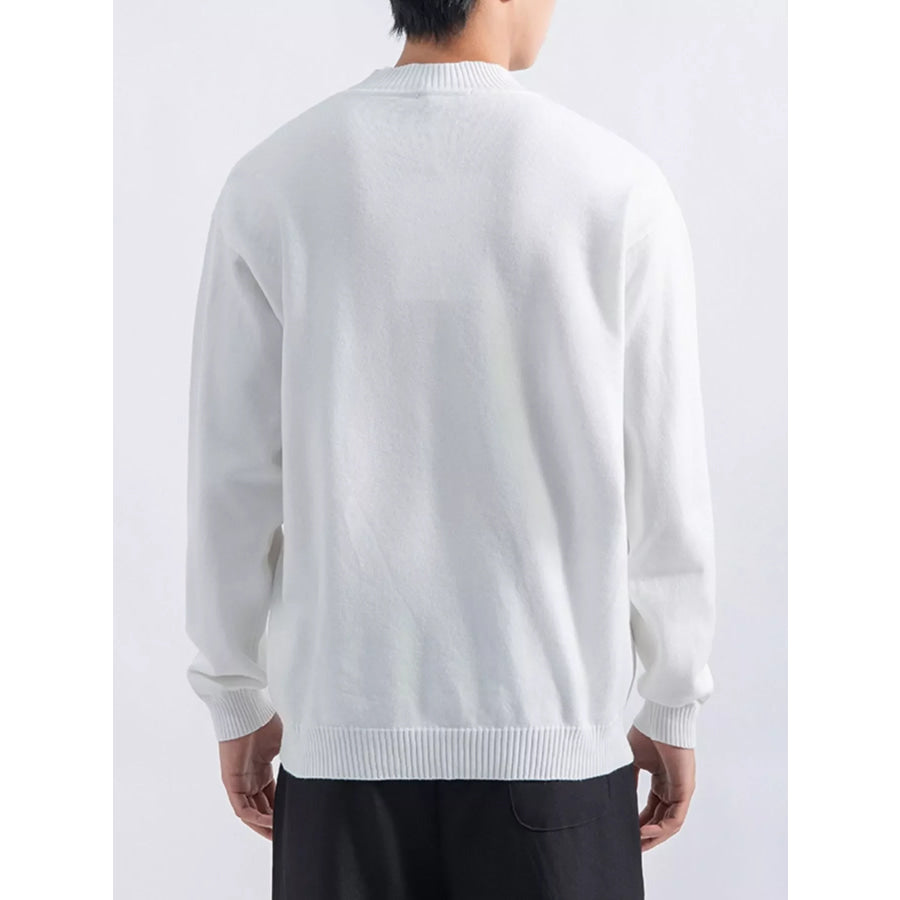 Men’s Plus Size Minimalist Mock Neck Sweater Apparel and Accessories