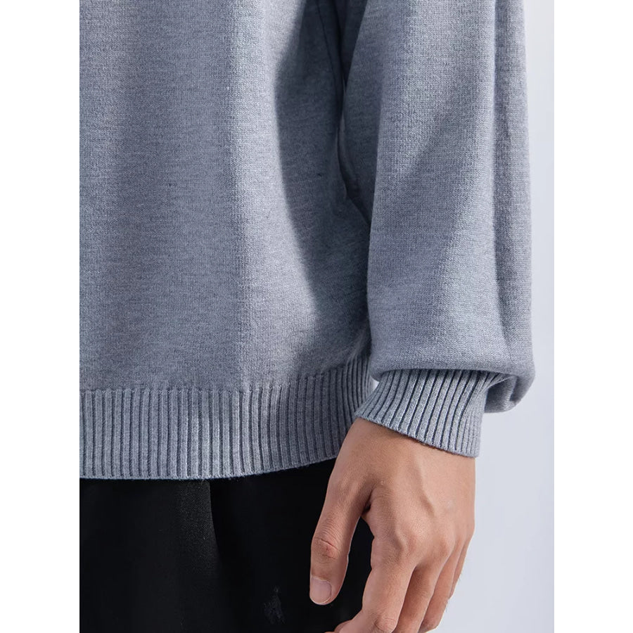 Men’s Plus Size Minimalist Mock Neck Sweater Apparel and Accessories