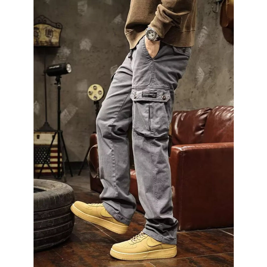 Men’s Plus Size Multi-Pocket Cargo Pants Apparel and Accessories