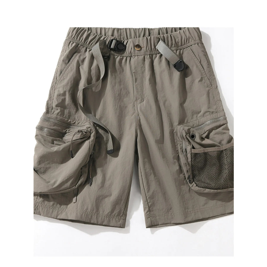 Men’s Plus Size Multi-Pocket Cargo Shorts Mocha / M Apparel and Accessories