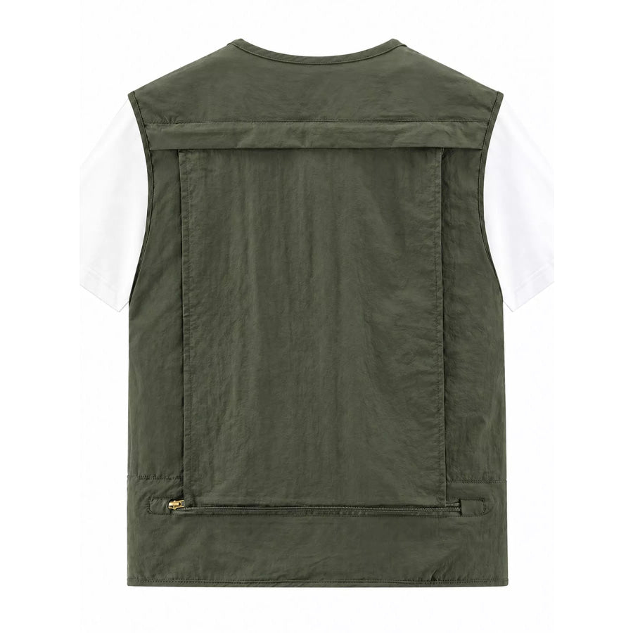 Men’s Plus Size Multi-Pocket Tactical Utility Vest Apparel and Accessories