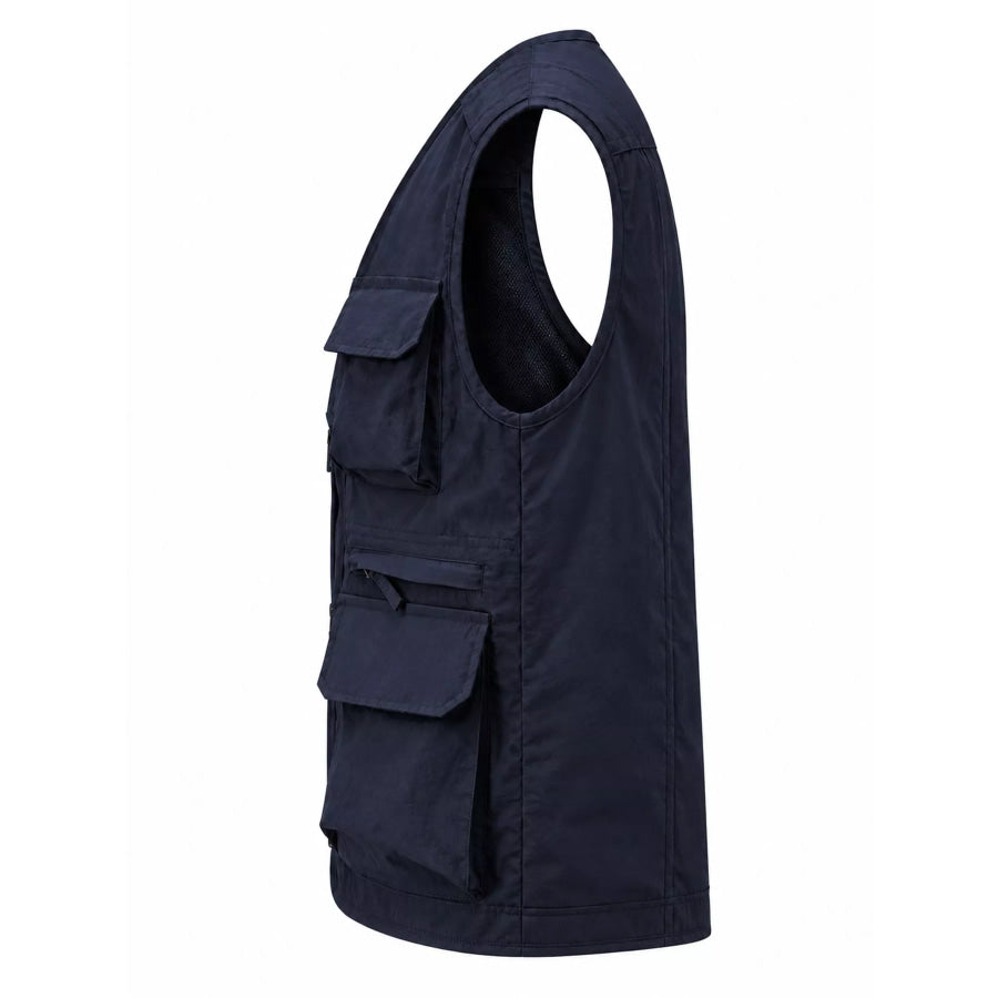 Men’s Plus Size Multi-Pocket Tactical Utility Vest Apparel and Accessories