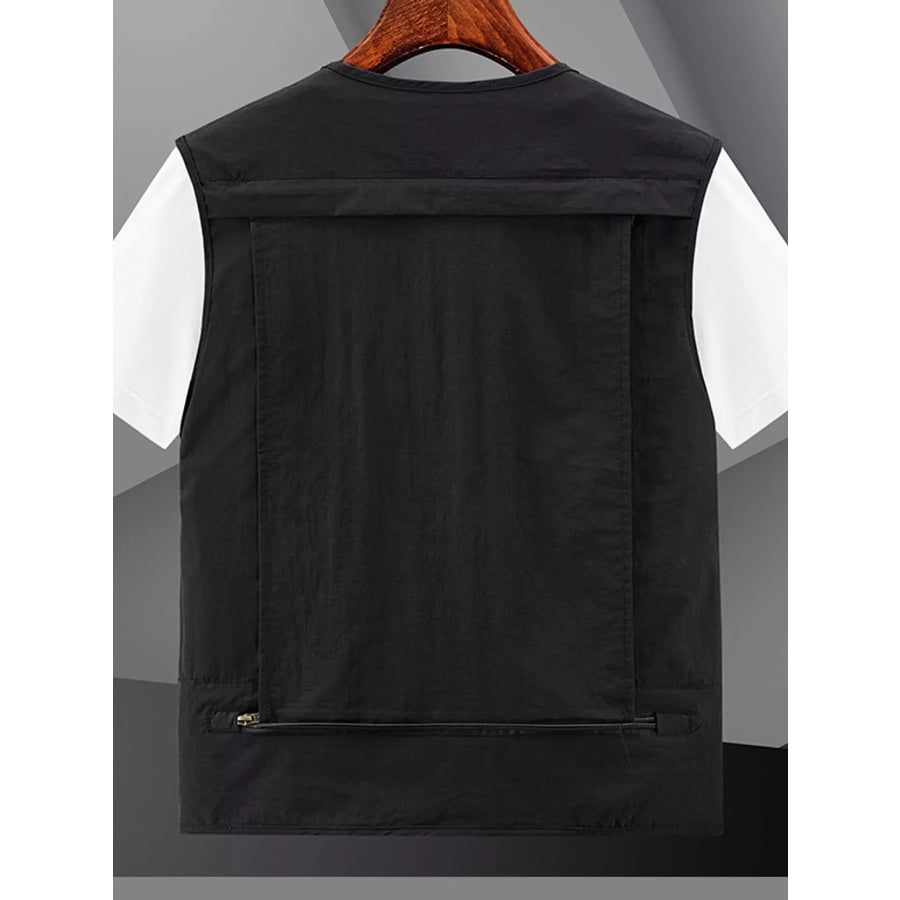 Men’s Plus Size Multi-Pocket Tactical Utility Vest Apparel and Accessories