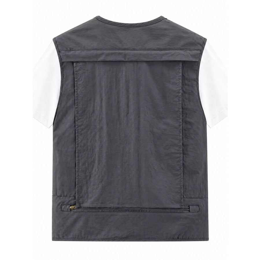 Men’s Plus Size Multi-Pocket Tactical Utility Vest Apparel and Accessories