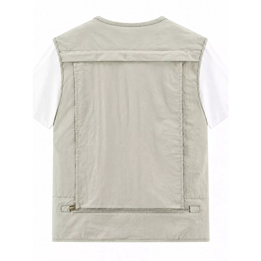 Men’s Plus Size Multi-Pocket Tactical Utility Vest Apparel and Accessories