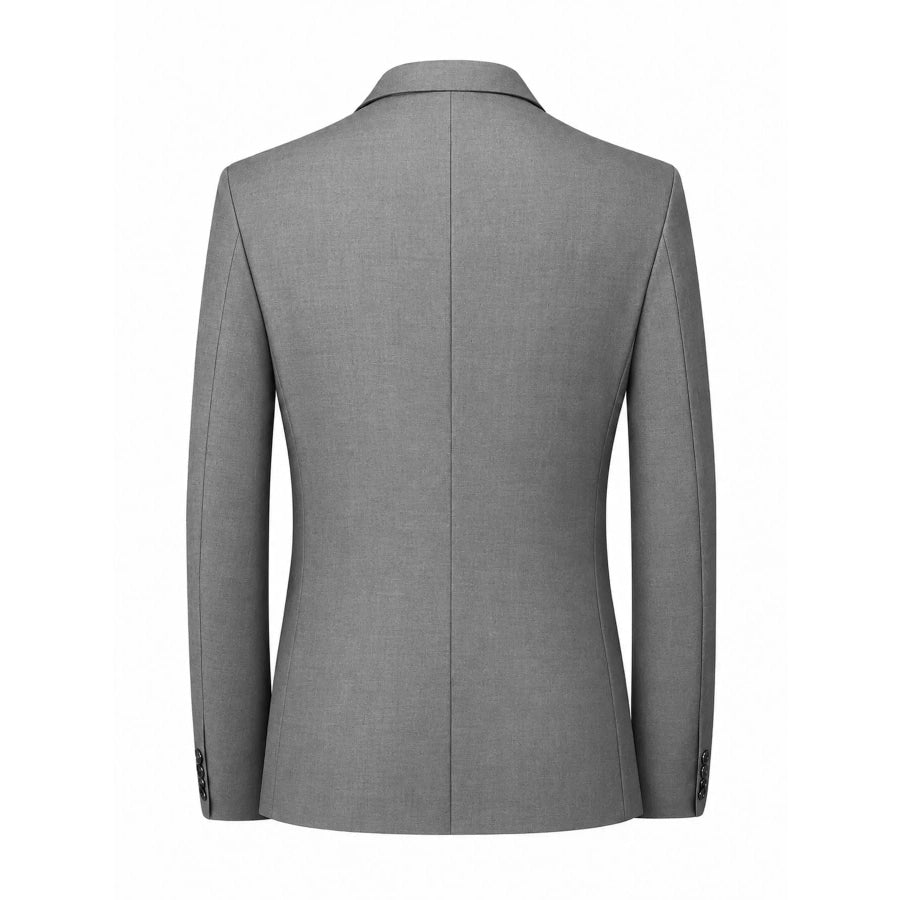 Men’s Plus Size One Button Blazer and Pants Set Apparel Accessories