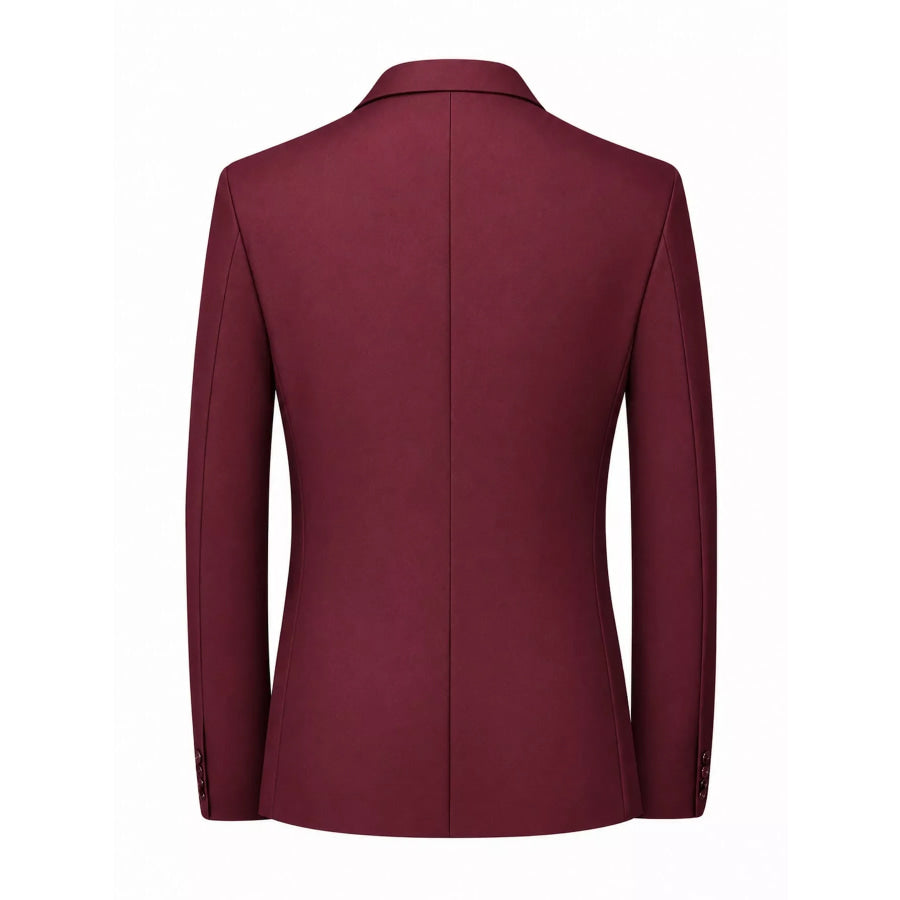 Men’s Plus Size One Button Blazer and Pants Set Apparel Accessories