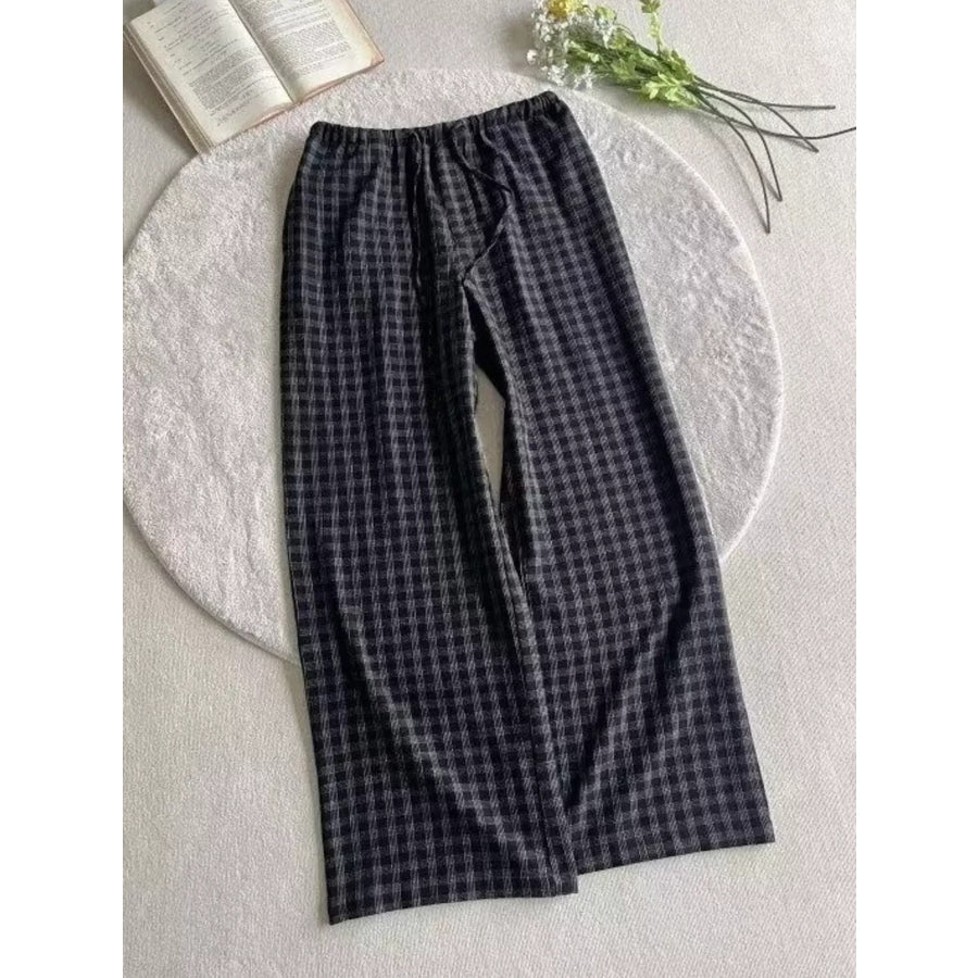 Men’s Plus Size Plaid Wide-Leg Pants Apparel and Accessories