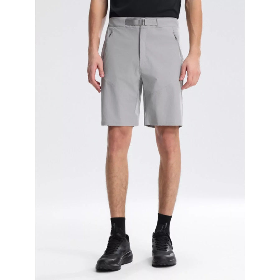 Men’s Plus Size Pocketed Lightweight Shorts Gray / M Apparel and Accessories