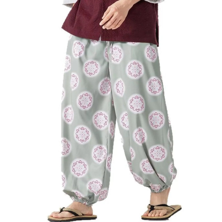 Men’s Plus Size Printed Loose Fit Harem Pants Apparel and Accessories