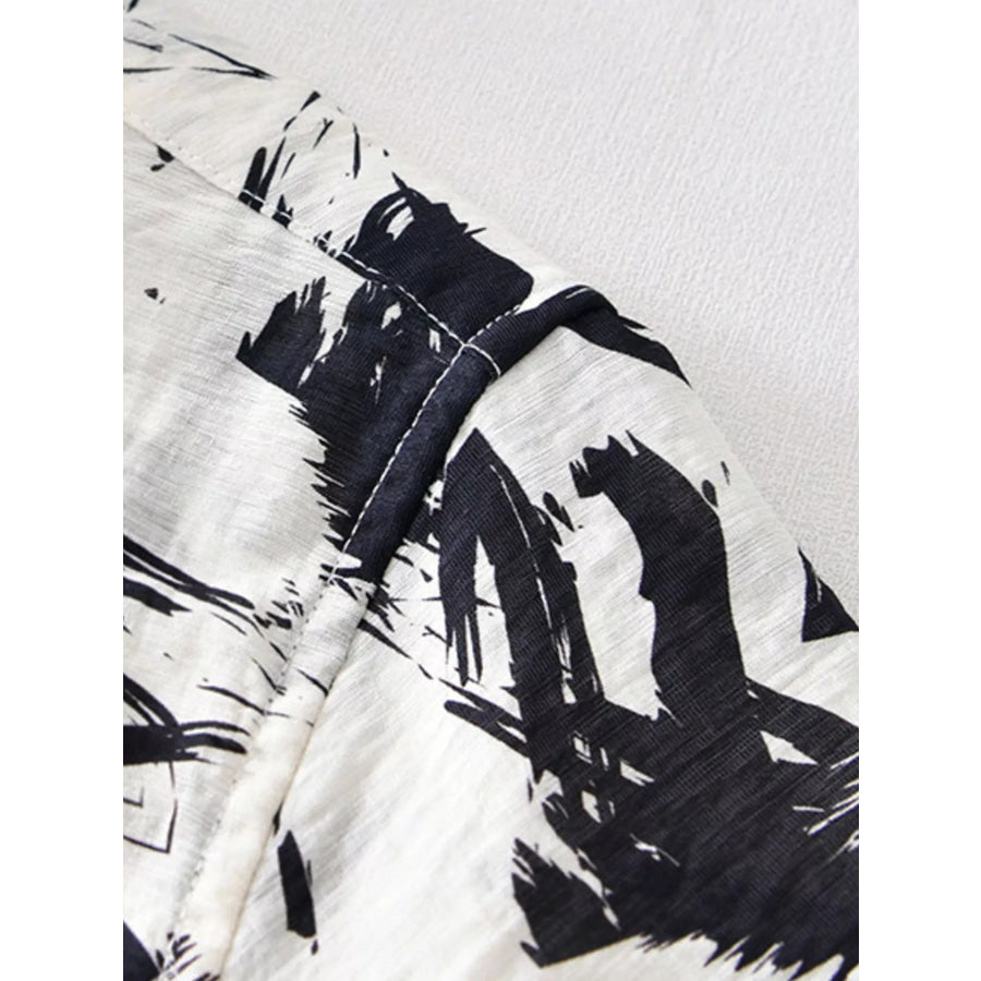 Men’s Plus Size Printed Short Sleeve Casual Shirt Apparel and Accessories