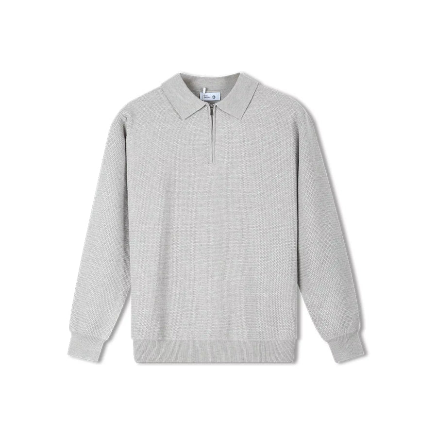 Men’s Plus Size Quarter-Zip Ribbed Knit Top Apparel and Accessories