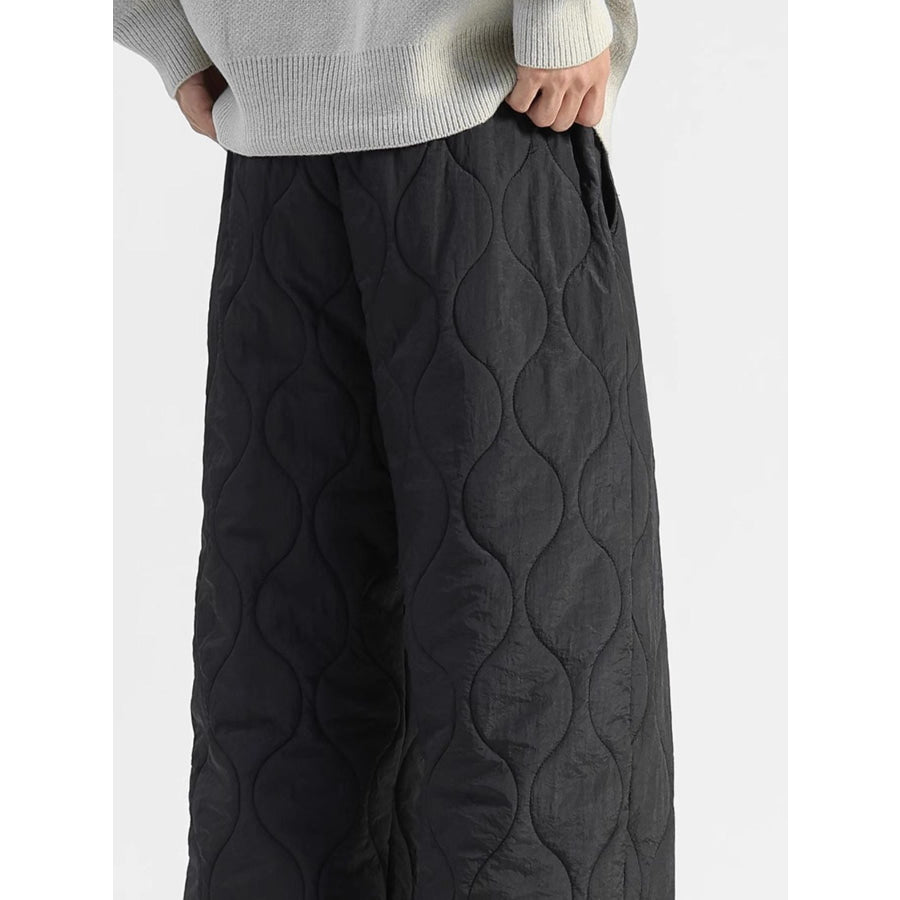 Men’s Plus Size Quilted Loose-Fit Pants Apparel and Accessories