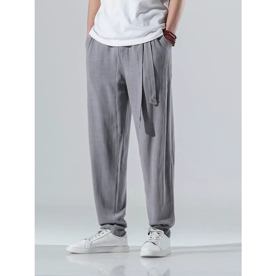 Men’s Plus Size Relaxed Fit Casual Pants Grey / M Apparel and Accessories