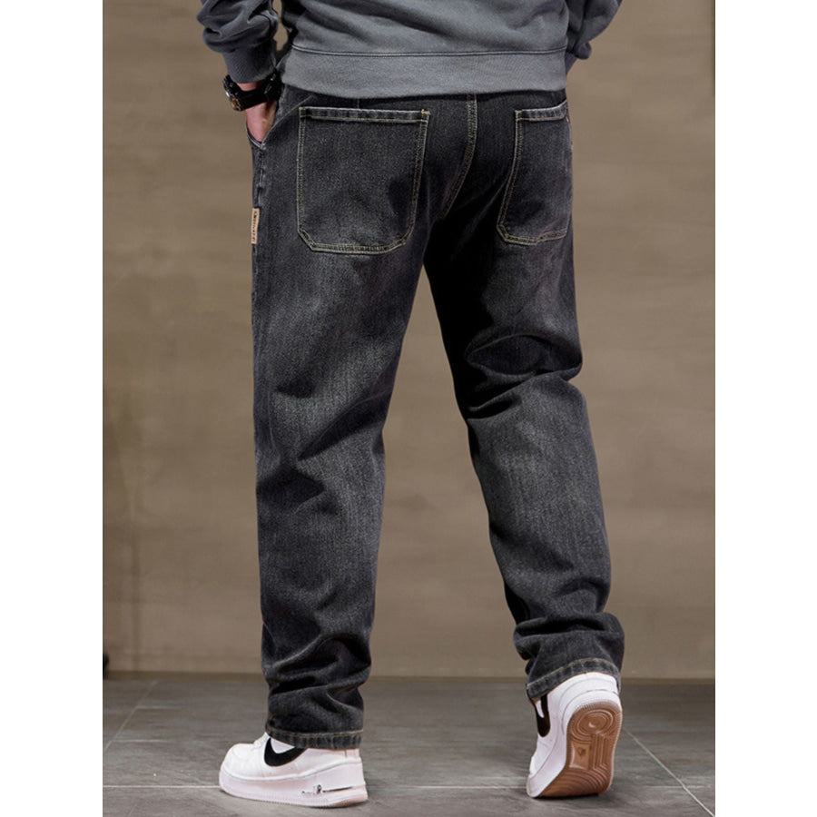 Men’s Plus Size Relaxed Fit Drawstring Waist Jeans Apparel and Accessories