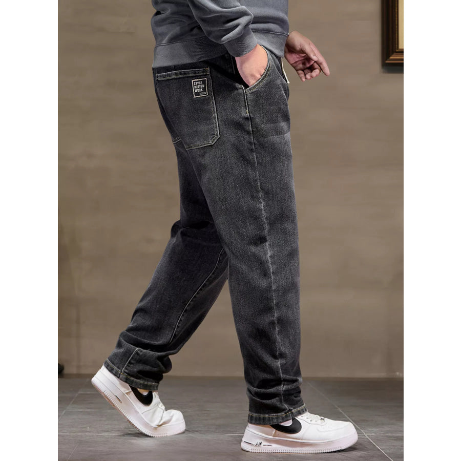 Men’s Plus Size Relaxed Fit Drawstring Waist Jeans Apparel and Accessories