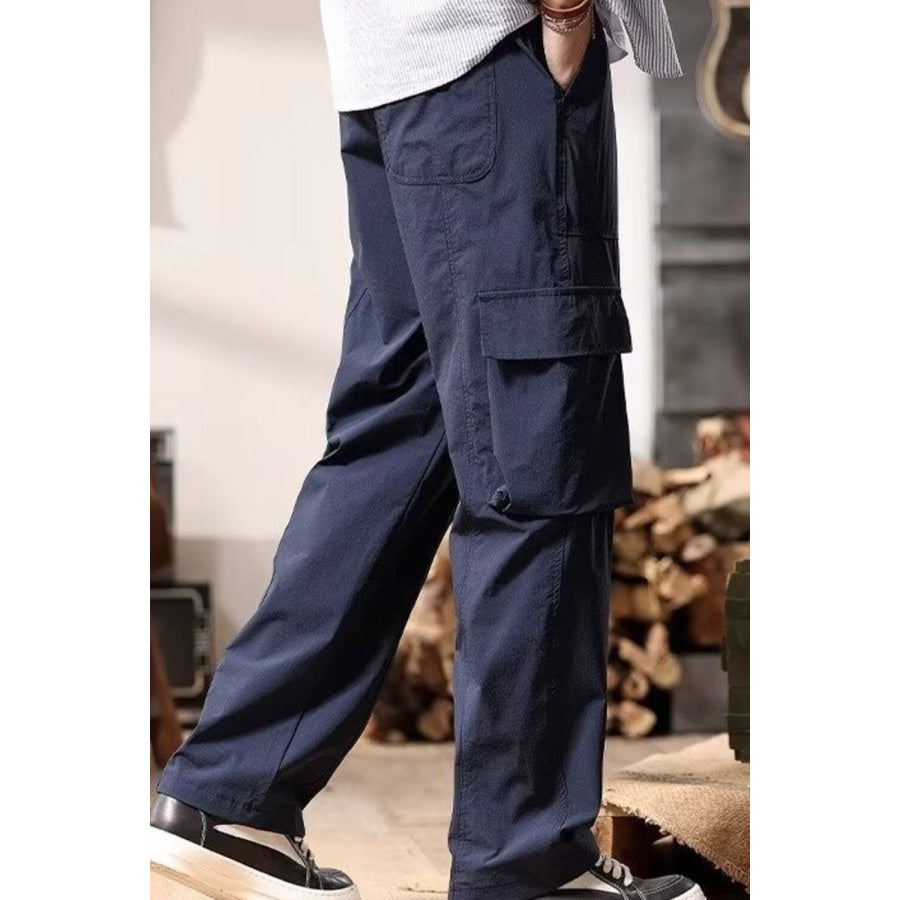 Men’s Plus Size Relaxed Fit Multi-Pocket Cargo Pants Apparel and Accessories