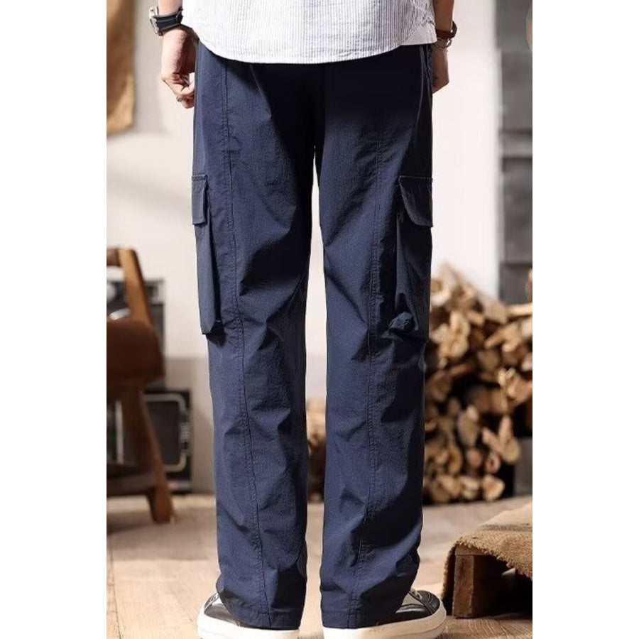 Men’s Plus Size Relaxed Fit Multi-Pocket Cargo Pants Apparel and Accessories