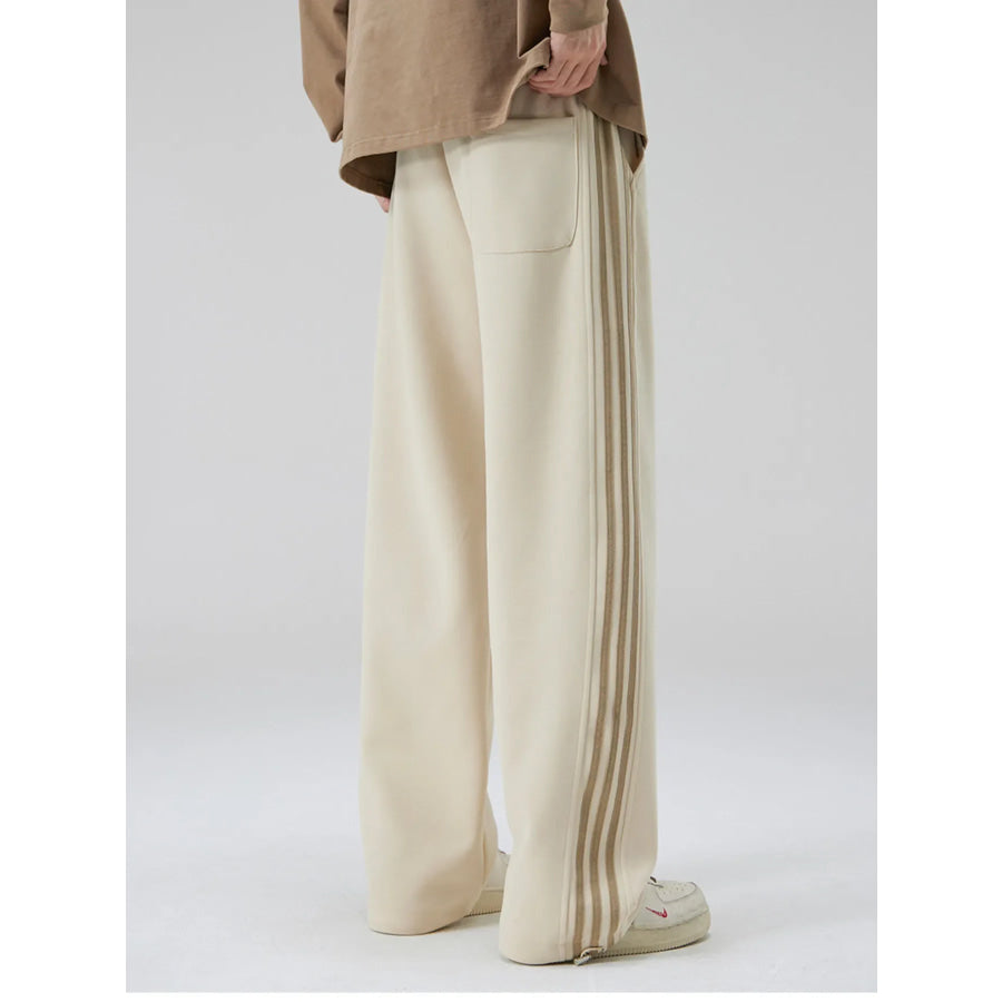 Men’s Plus Size Relaxed Fit Pants with Side Stripes Apparel and Accessories