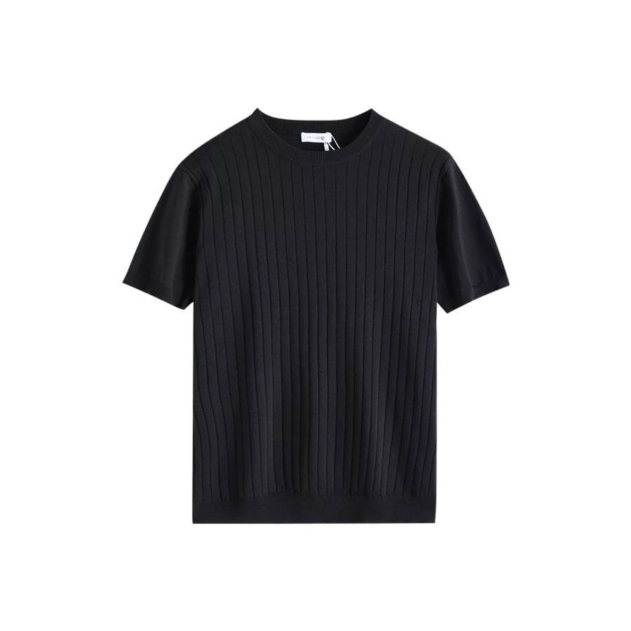 Men’s Plus Size Ribbed Knit Slim Fit T-Shirt Apparel and Accessories
