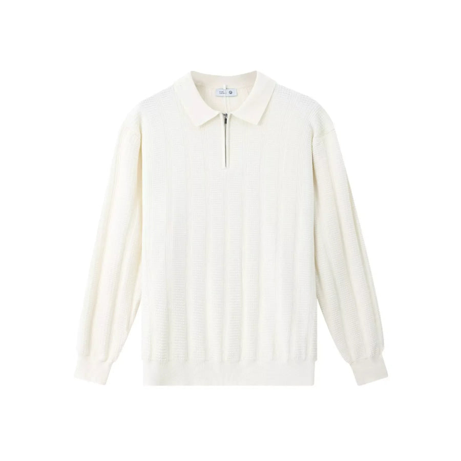 Men’s Plus Size Ribbed Quarter-Zip Sweater Apparel and Accessories