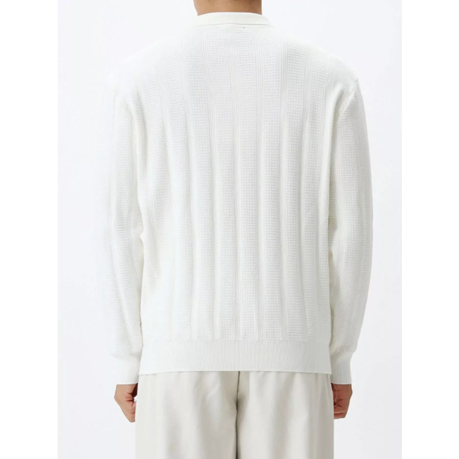 Men’s Plus Size Ribbed Quarter-Zip Sweater Apparel and Accessories