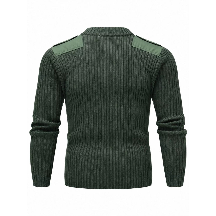 Men’s Plus Size Ribbed V-Neck Sweater Apparel and Accessories